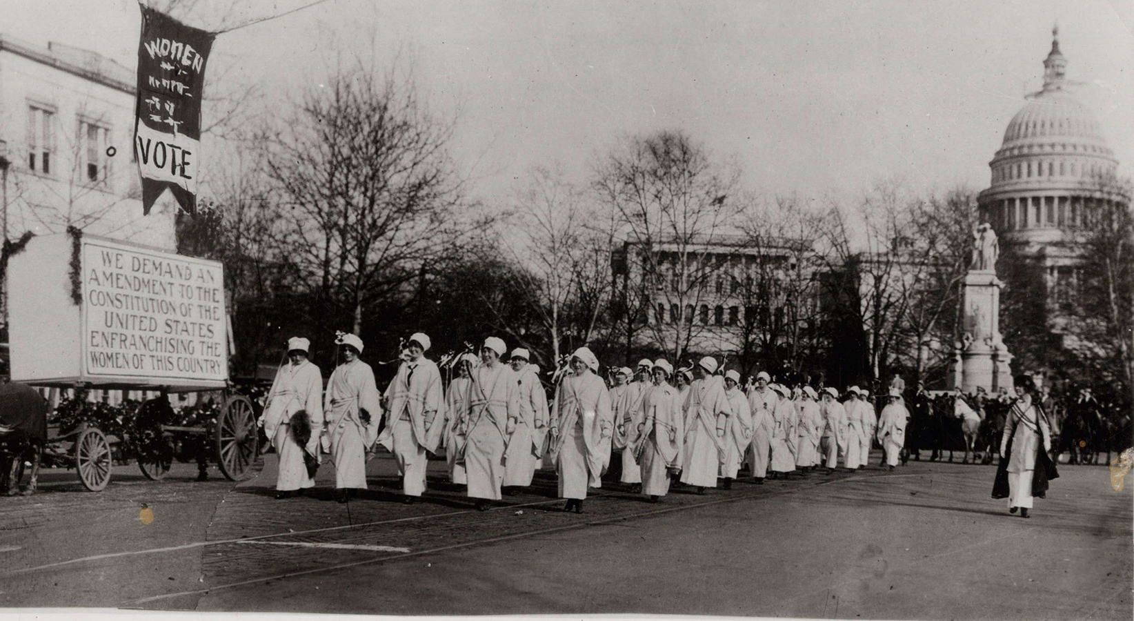 omen Marching in Suffragette Parade, Washington, DC; 3/3/1913
