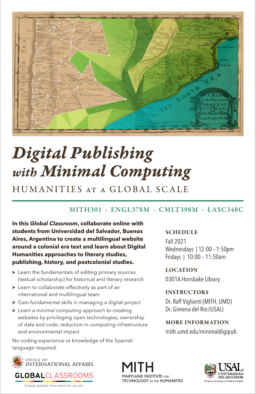 Digital Publishing with Minimal Computing flyer