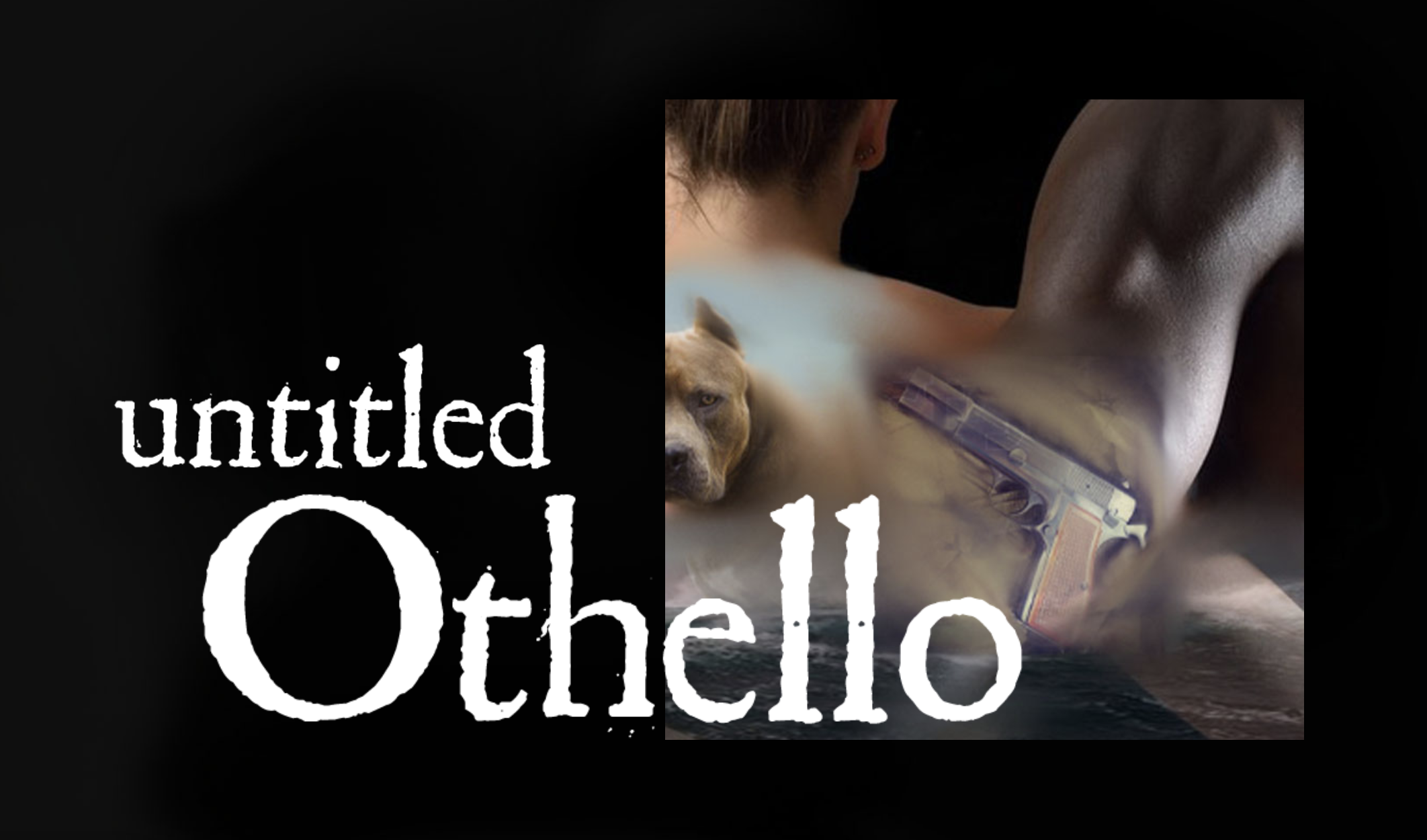Untitled Othello poster, man and gun