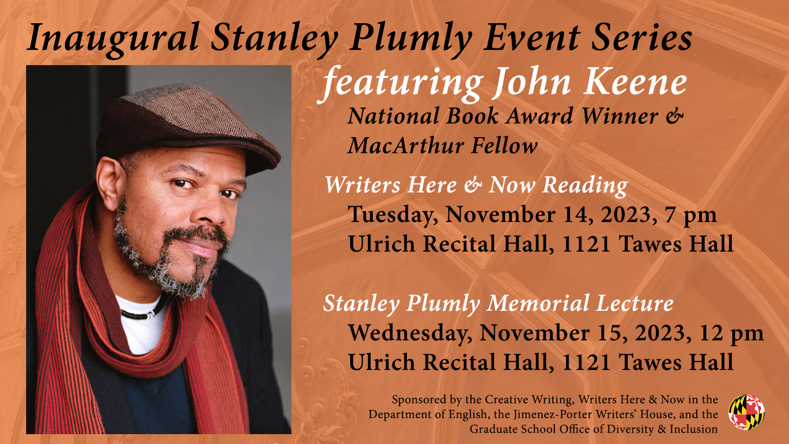 Flyer with information about John Keene event