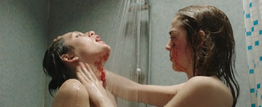 Two girls in a shower